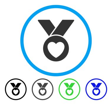 Sadaka madalya yuvarlak vektör simgesi