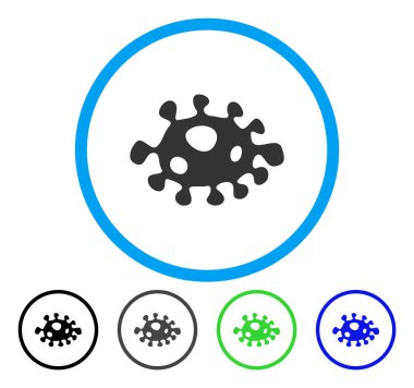 Bakteri yuvarlak vektör simgesi