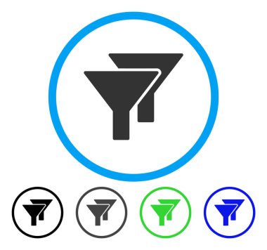 Filtreleri yuvarlak vektör simgesi