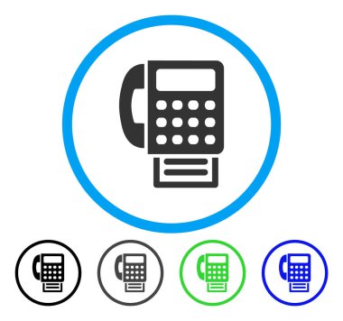 Yuvarlak vektör simge Faks