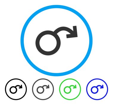 İktidarsızlık yuvarlak vektör simgesi