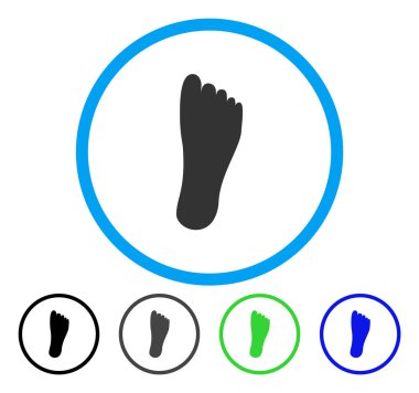 Ayak yuvarlak vektör simgesi