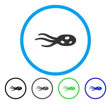 Mikroorganizma yuvarlak vektör simge rahatsız