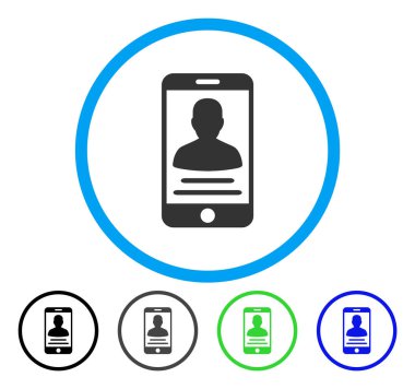 Hasta mobil hesap yuvarlak vektör simgesi