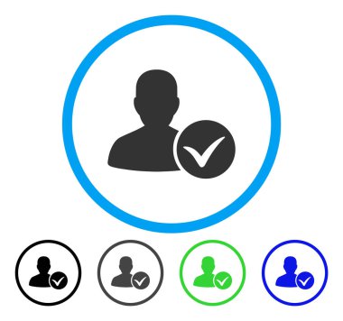 Hasta Ok yuvarlak vektör simgesi