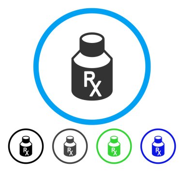 Alış irsaliyesi şişe yuvarlak vektör simgesi