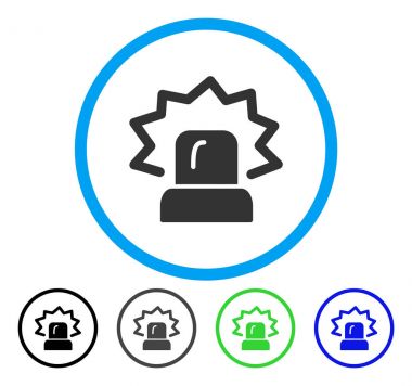 Alarm yuvarlak vektör simgesi