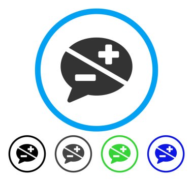 Bağımsız değişkenler yuvarlak vektör simgesi