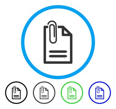 Belge yuvarlak vektör simgesi ekleme