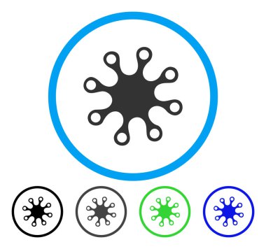 Axenic yuvarlak vektör simgesi