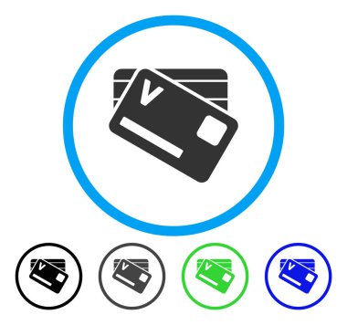 Kartları yuvarlak vektör simge bankacılık