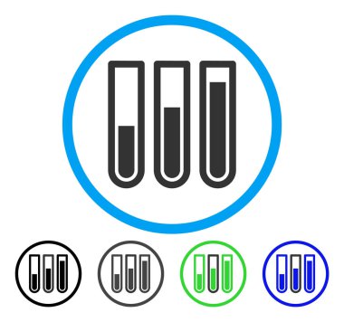 Kan analizi yuvarlak vektör simgesi