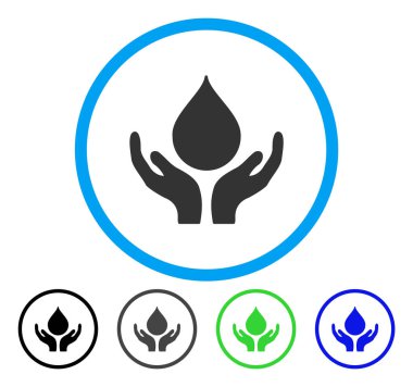 Kan bağışı yuvarlak vektör simgesi