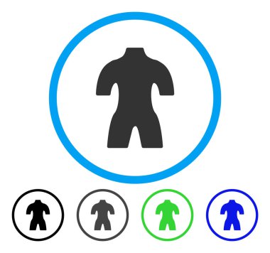 Vücut yuvarlak vektör simgesi