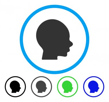 Vektör simge çocuk kafa yuvarlak