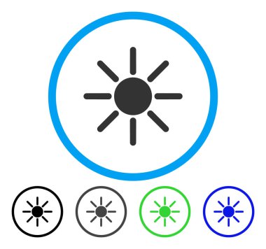 Parlaklık yuvarlak vektör simgesi