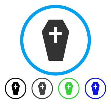 Tabut yuvarlak vektör simgesi