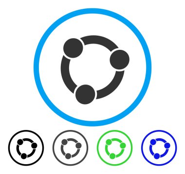 İşbirliği yuvarlak vektör simgesi