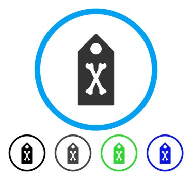 Ölü işaret yuvarlak vektör simgesi