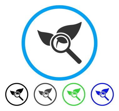 Doğal ilaçlar yuvarlak vektör simge keşfetmek