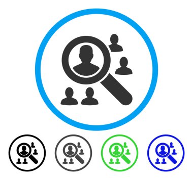 Hastalar yuvarlak vektör simge keşfetmek