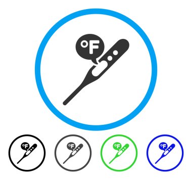 Fahrenheit sıcaklık yuvarlak vektör simgesi