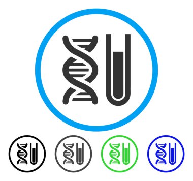 Genetik analiz yuvarlak vektör simgesi