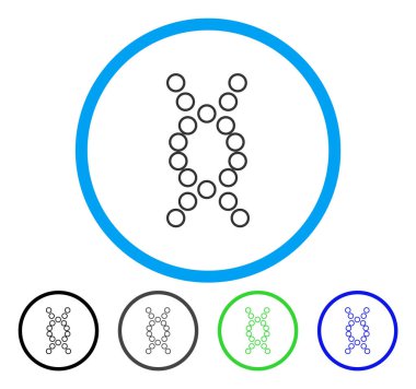 Genom yuvarlak vektör simgesi