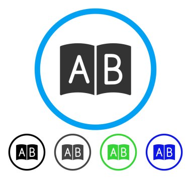 El kitabı yuvarlak vektör simgesi