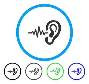 Yuvarlak vektör simge dinle