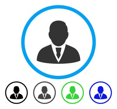 Yöneticisi yuvarlak vektör simgesi