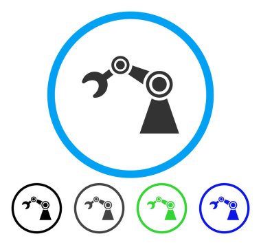 Manipülatör yuvarlak vektör simgesi