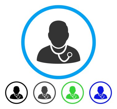 Doktor yuvarlak vektör simgesi