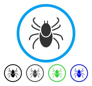 Mite yuvarlak vektör simgesi