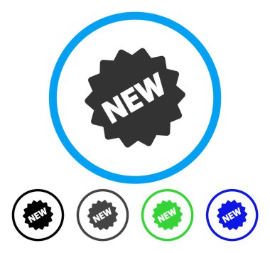 Yeni bir ses etiketi yuvarlak vektör simgesi