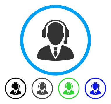 Operatör yuvarlak vektör simgesi