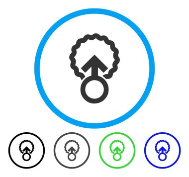 Ovum penetrasyon yuvarlak vektör simgesi