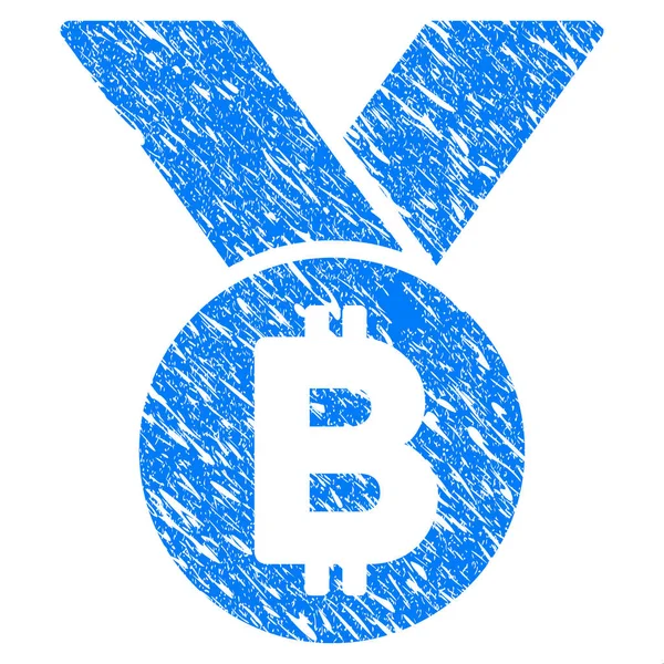 Bitcoin madalya Grunge simgesi