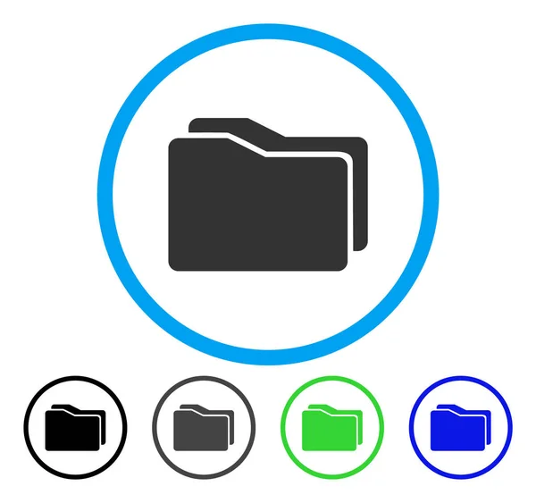 Mappák lekerekített Vector Icon — Stock Vector