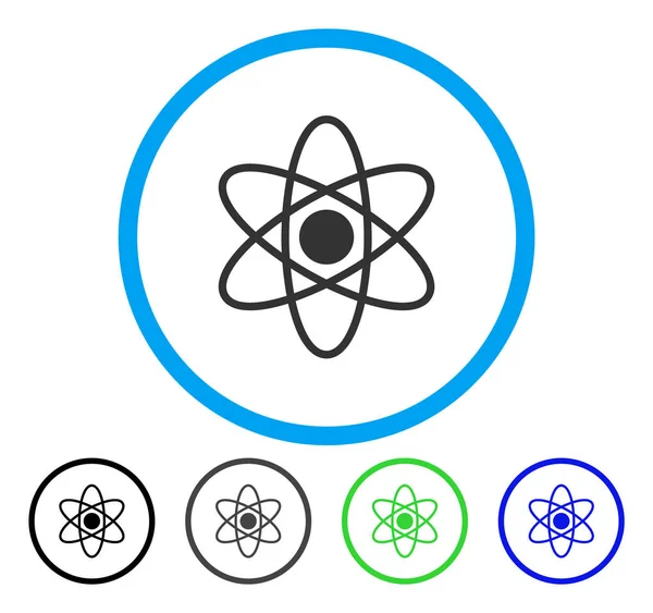 Atom wektor zaokrąglona ikona — Wektor stockowy