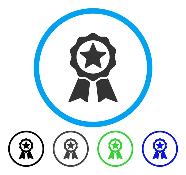 Certificação Selo Rounded Vector Icon — Vetor de Stock