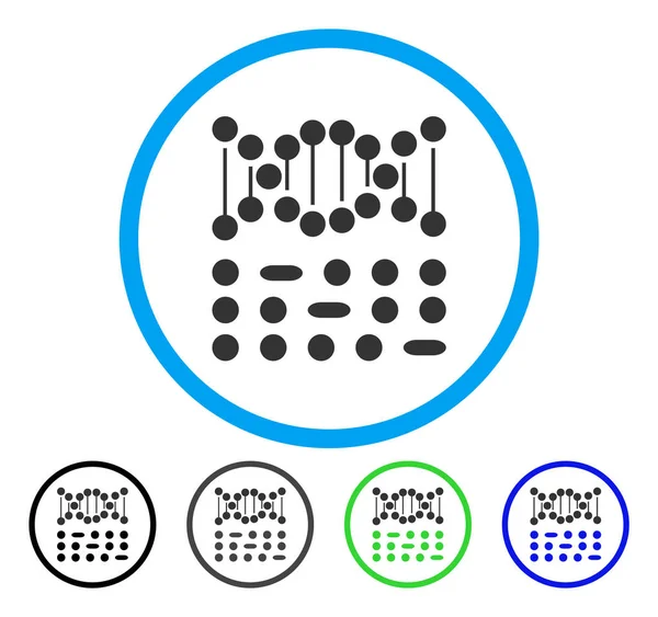 Genetik kod yuvarlak vektör simgesi