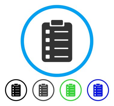 Pad Form yuvarlak vektör simgesi