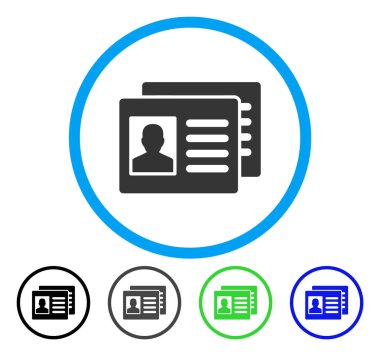 Hasta hesapları yuvarlak vektör simgesi