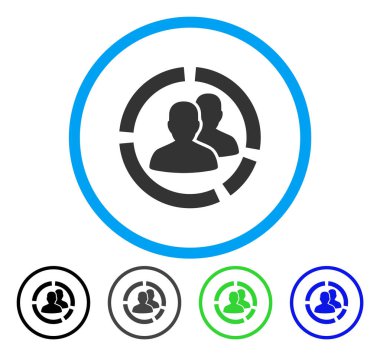 Hasta diyagramı yuvarlak vektör simgesi