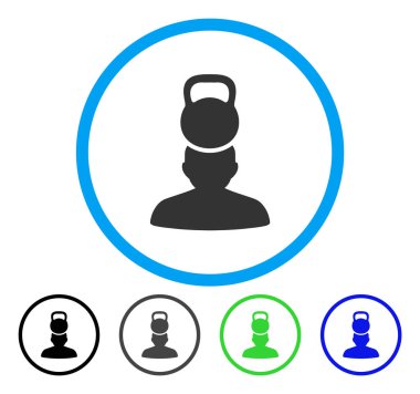 Hasta stres yuvarlak vektör simgesi