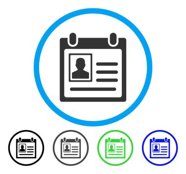 Kişisel rozet yuvarlak vektör simgesi