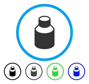 Phial yuvarlak vektör simgesi