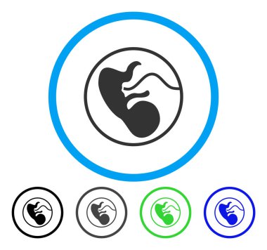 Gebelik yuvarlak vektör simgesi