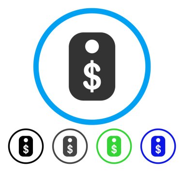 Fiyat etiketi yuvarlak vektör simgesi